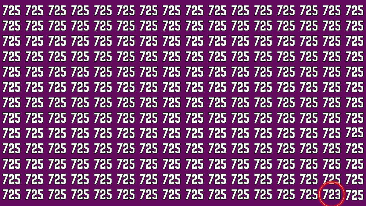 Optical Illusion 7 Seconds Challenge: Only People with Eagle Eyes Can spot the Number 723