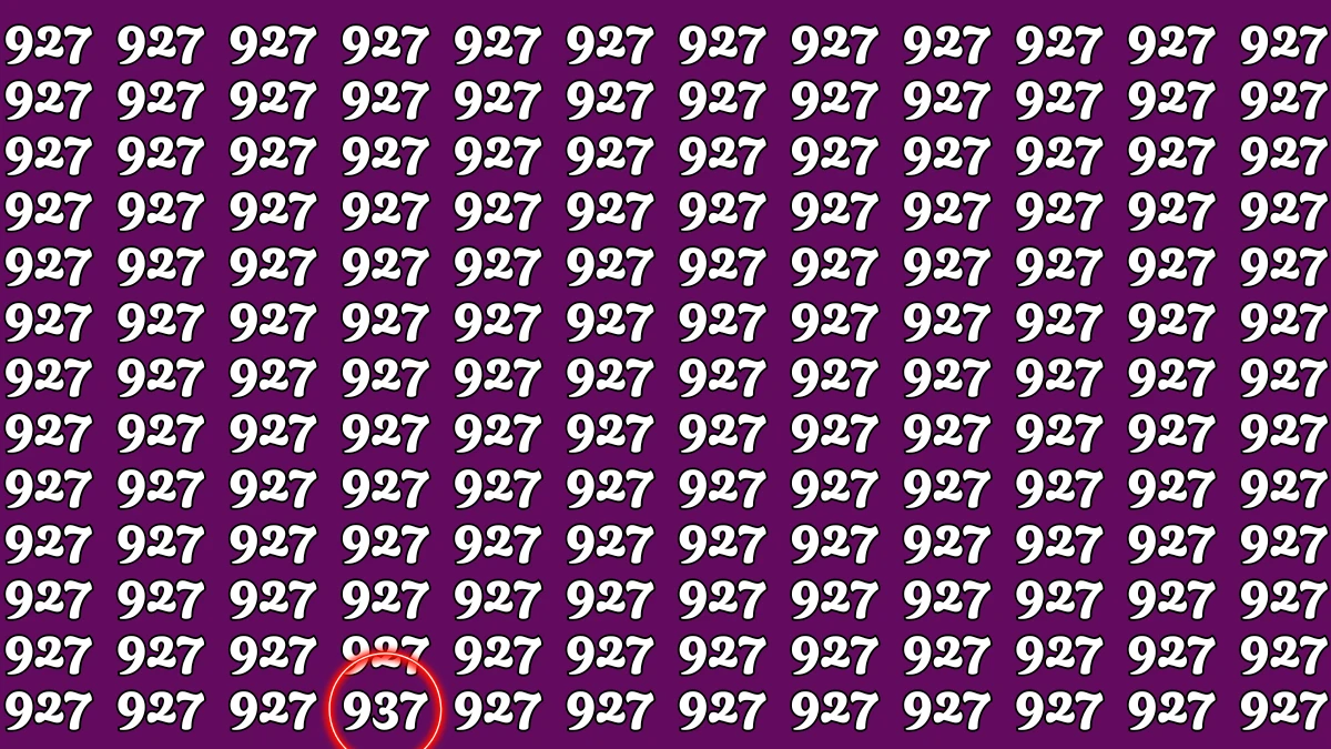Optical Illusion 7 Seconds Challenge: Only People with Eagle Eyes Can spot the Number 937