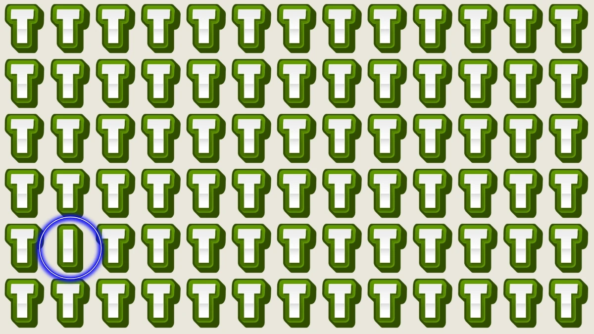 Optical Illusion IQ Test: Are You A Genius? Within 5 Seconds Spot The Letter I among T