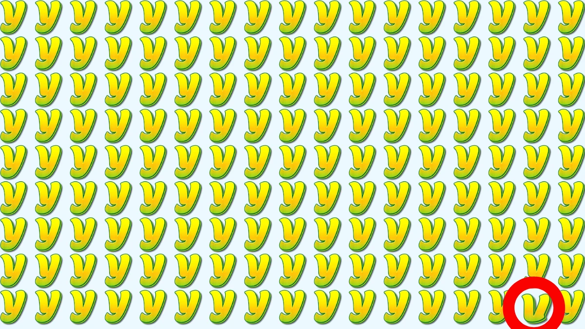 Optical Illusion IQ Test: Are You A Genius? Within 5 Seconds Spot The Letter V among Y