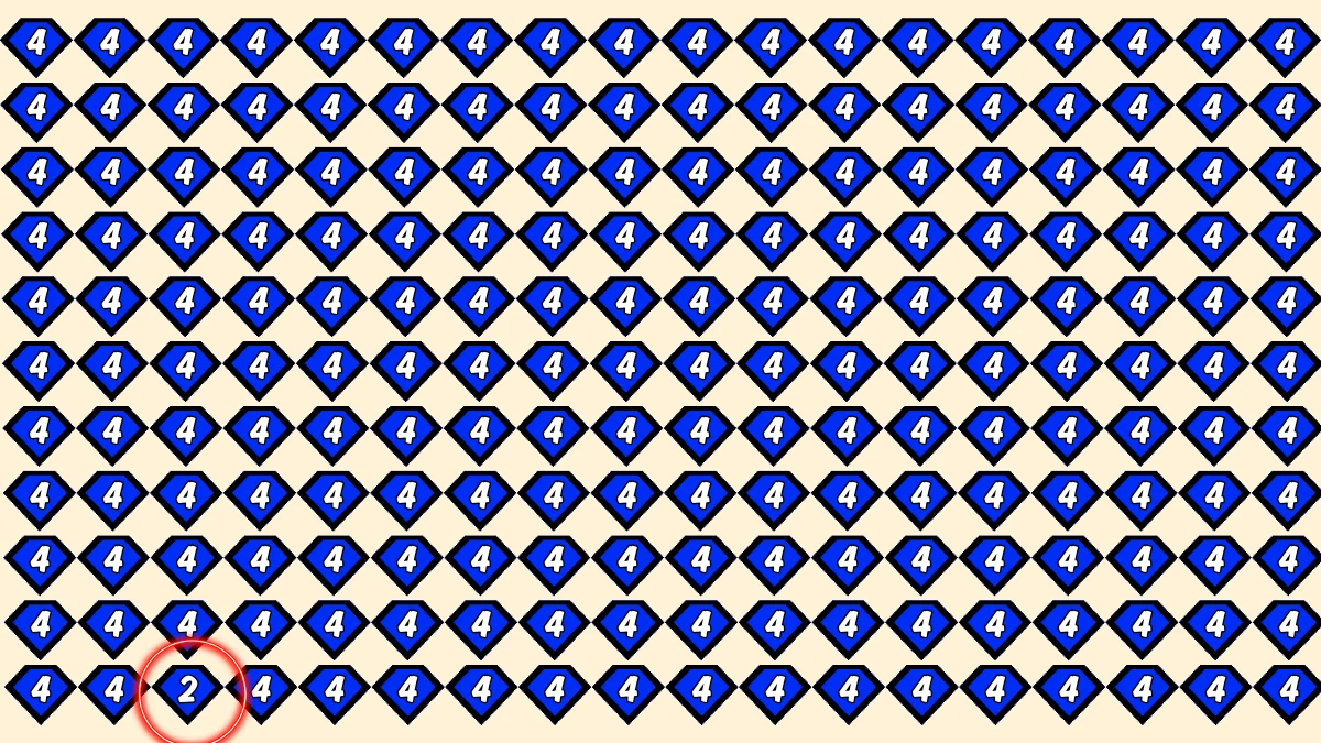Optical Illusion IQ Test: Are You A Genius? Within 5 Seconds Spot The Number 2 among 4