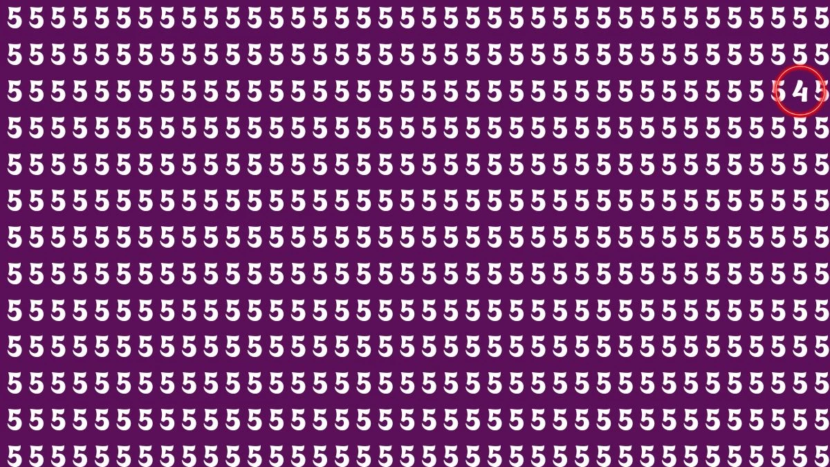 Optical Illusion IQ Test: Are You A Genius? Within 5 Seconds Spot The Number 4 among 5