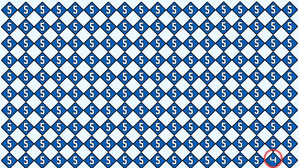 Optical Illusion IQ Test: Are You A Genius? Within 5 Seconds Spot The Number 4 among 5