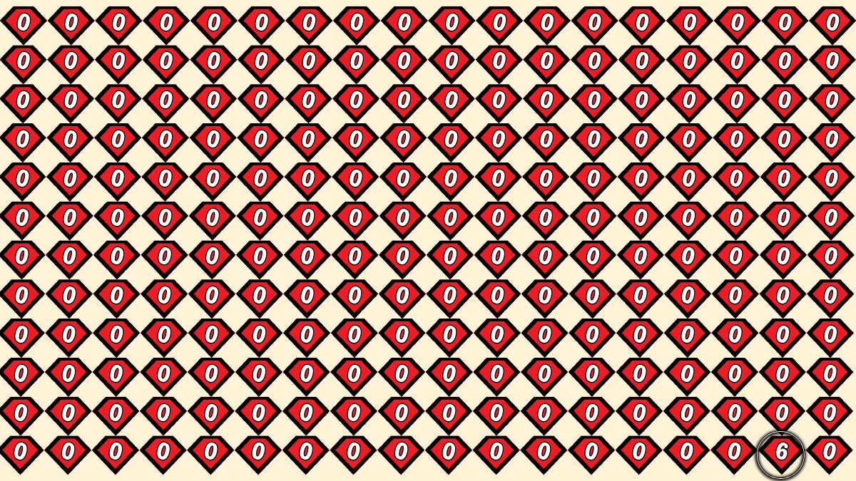 Optical Illusion IQ Test: Are You A Genius? Within 6 Seconds Spot The Number 6 among 0