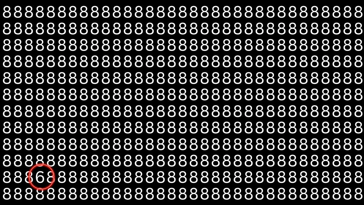 Optical Illusion IQ Test: Are You A Genius? Within 6 Seconds Spot The Number 6 among 8