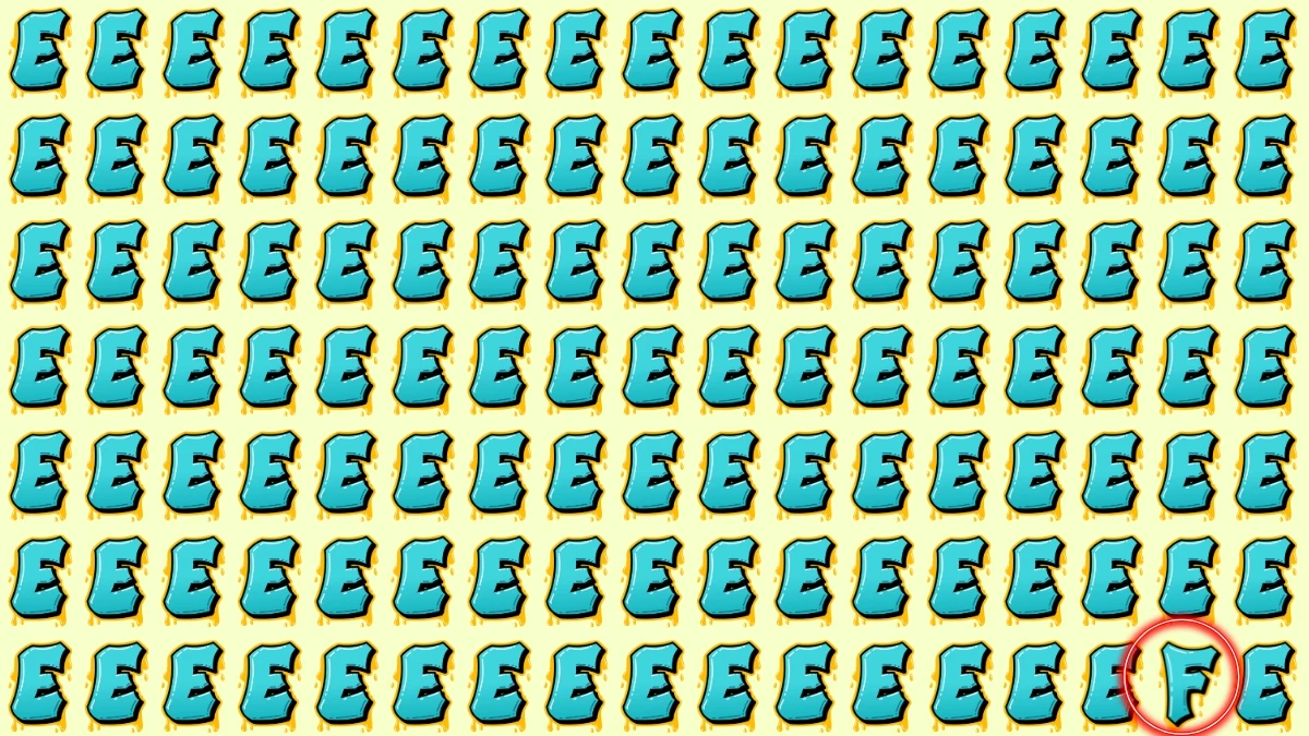 Optical Illusion IQ Test: Are You A Genius? Within 7 Seconds Spot The Letter F among E