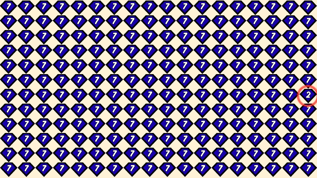 Optical Illusion IQ Test: Are You A Genius? Within 7 Seconds Spot The Number 2 among 7