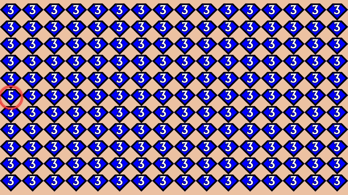 Optical Illusion IQ Test: Are You A Genius? Within 7 Seconds Spot The Number 5 among 3