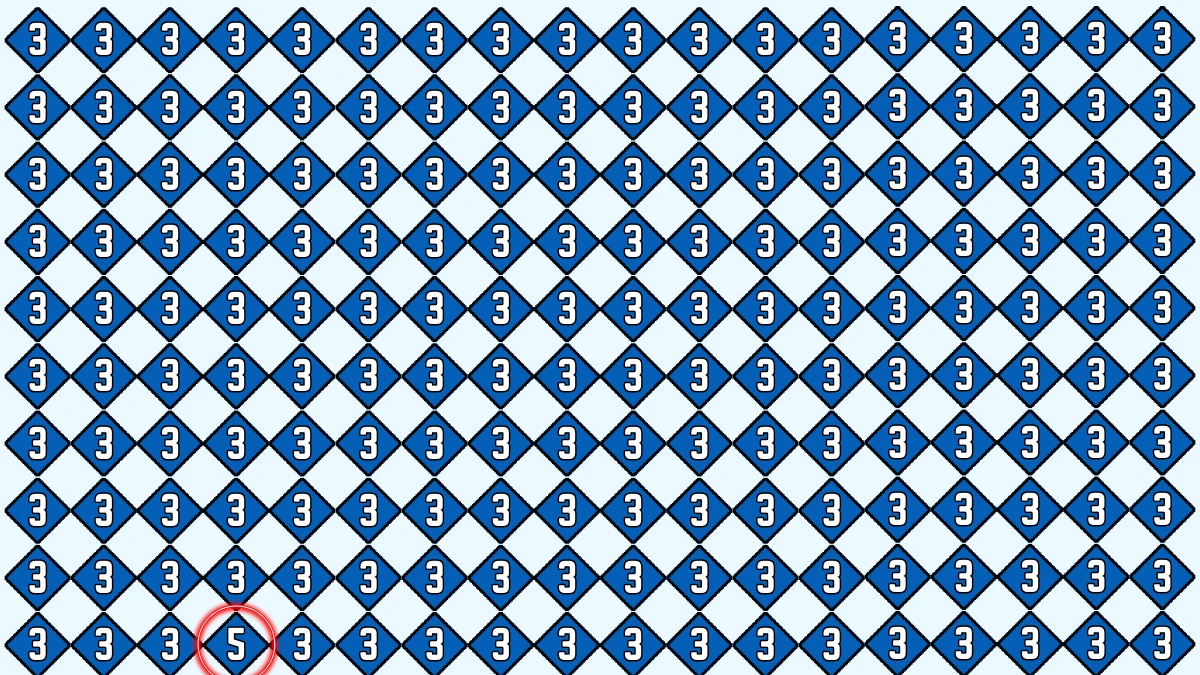 Optical Illusion IQ Test: Are You A Genius? Within 7 Seconds Spot The Number 5 among 3