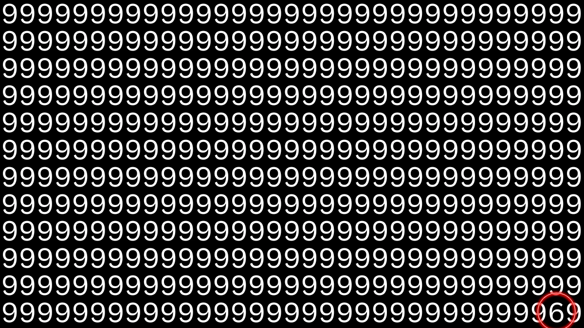 Optical Illusion IQ Test: Are You A Genius? Within 7 Seconds Spot The Number 6 among 9