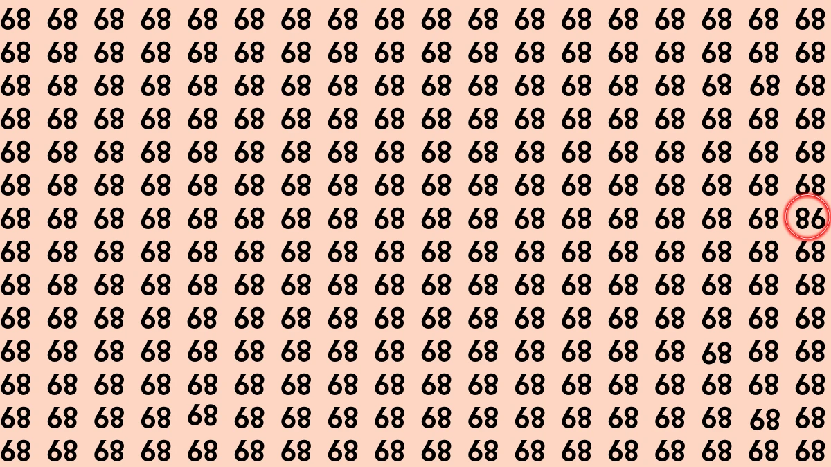 Optical Illusion IQ Test: Are You A Genius? Within 8 Seconds Spot The Inverted 98 among Inverted 89s