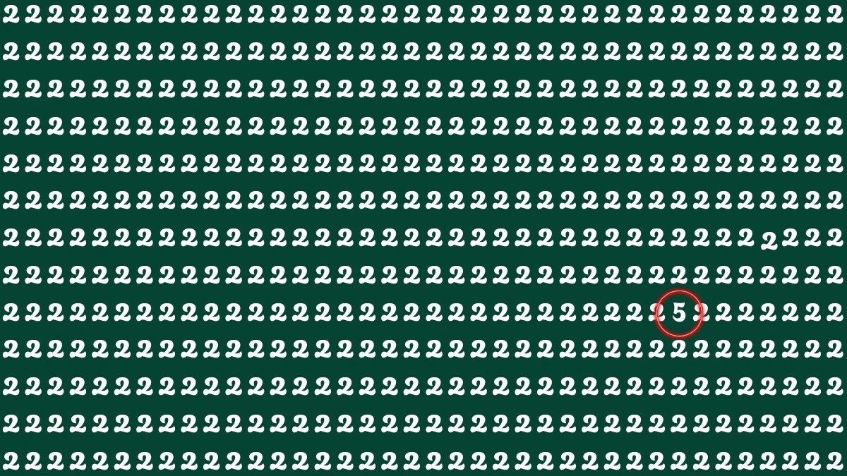 Optical Illusion IQ Test: Are You A Genius? Within 8 Seconds Spot The Number 5 among 2