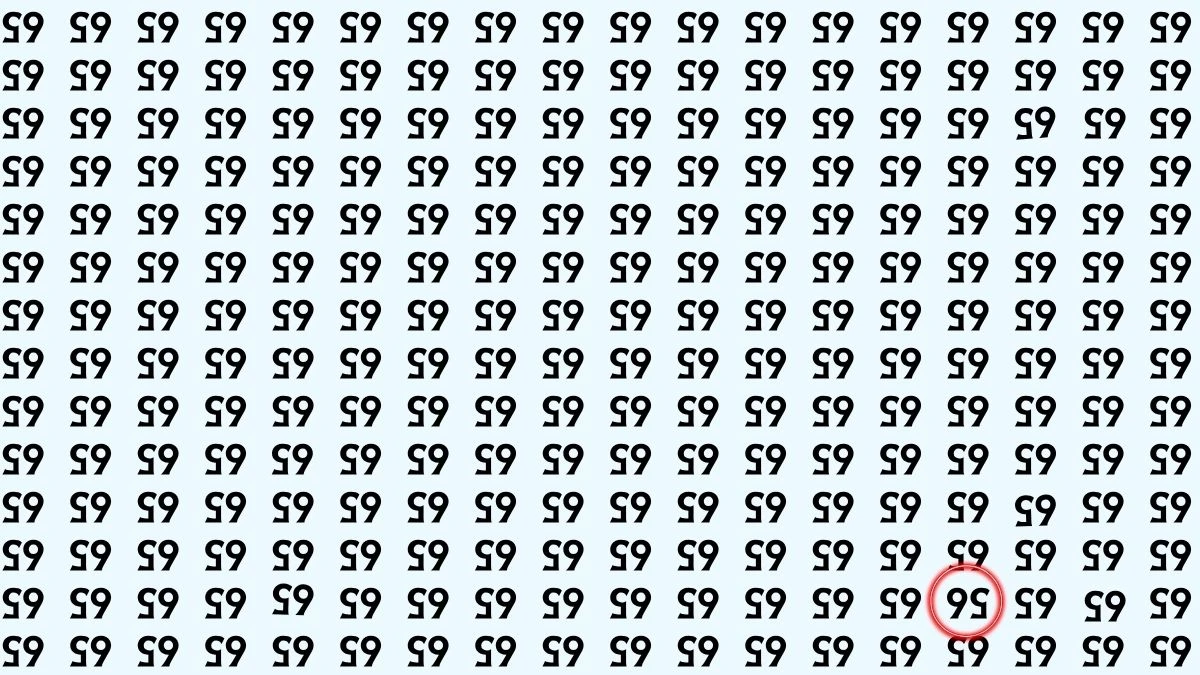 Optical Illusion IQ Test: Are You A Genius? Within 9 Seconds Spot The Inverted 56 among Inverted 65s