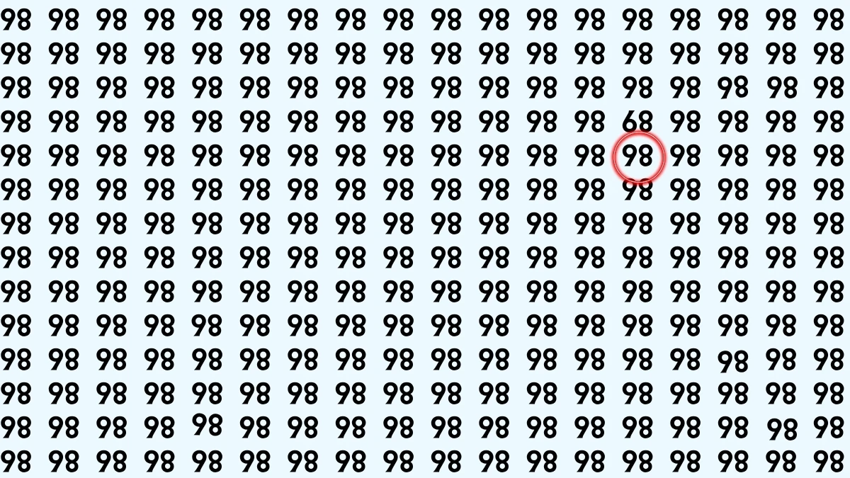 Optical Illusion IQ Test: Are You A Genius? Within 9 Seconds Spot The Inverted 86 among Inverted 89s