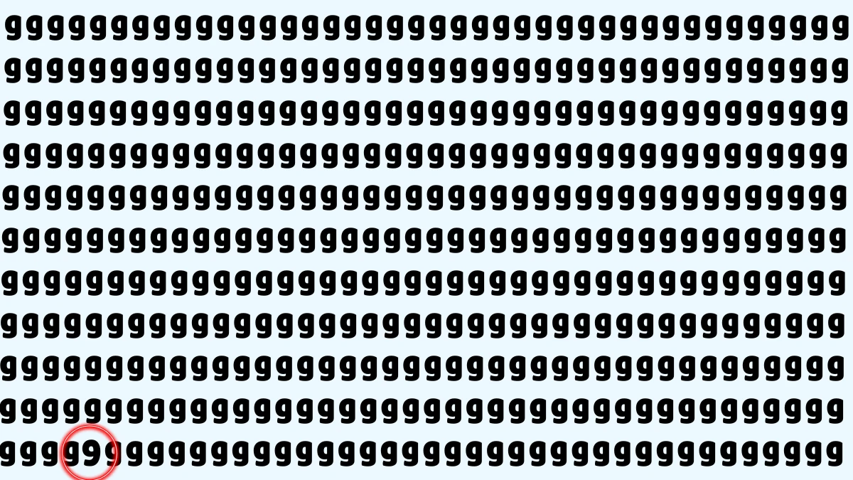 Optical Illusion IQ Test: Are You A Genius? Within 9 Seconds Spot The Number 9 among Letter G