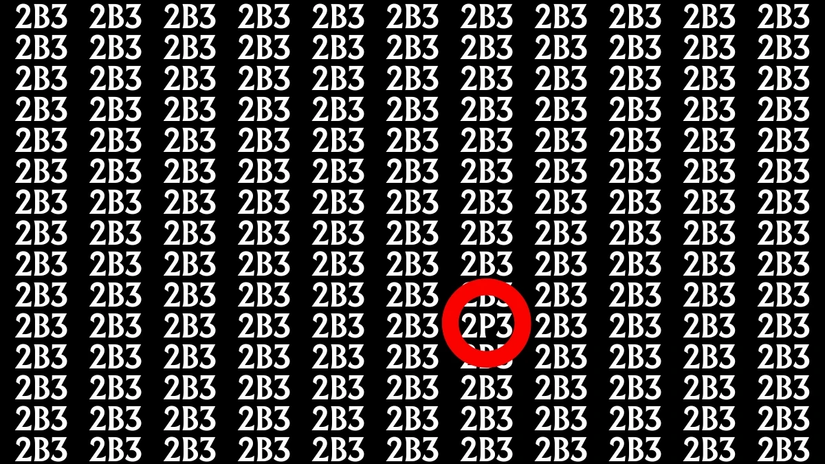 Optical Illusion: Only Sharp Eyes Can Find the Hidden 2P3 among 2B3s within 7 Seconds