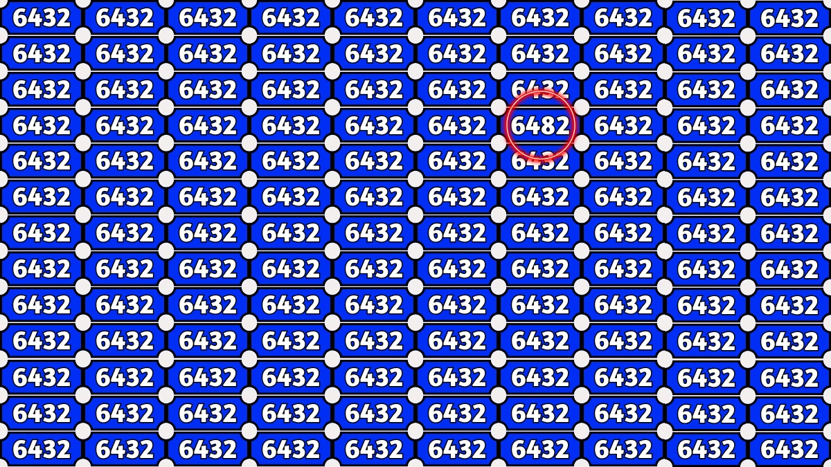 Optical Illusion Puzzle IQ Test: Within 6 Seconds Spot The Number 6482 among 6432