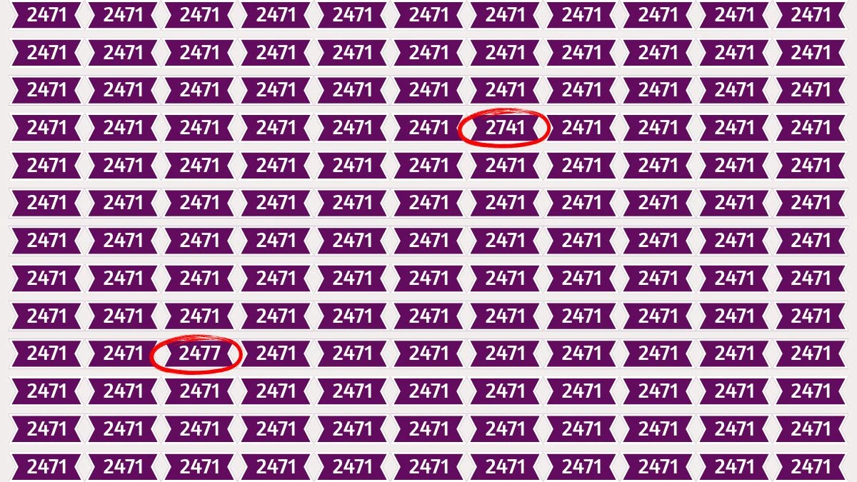 Optical Illusion Puzzle IQ Test: Within 7 Seconds Spot The Number 2477 among 2471