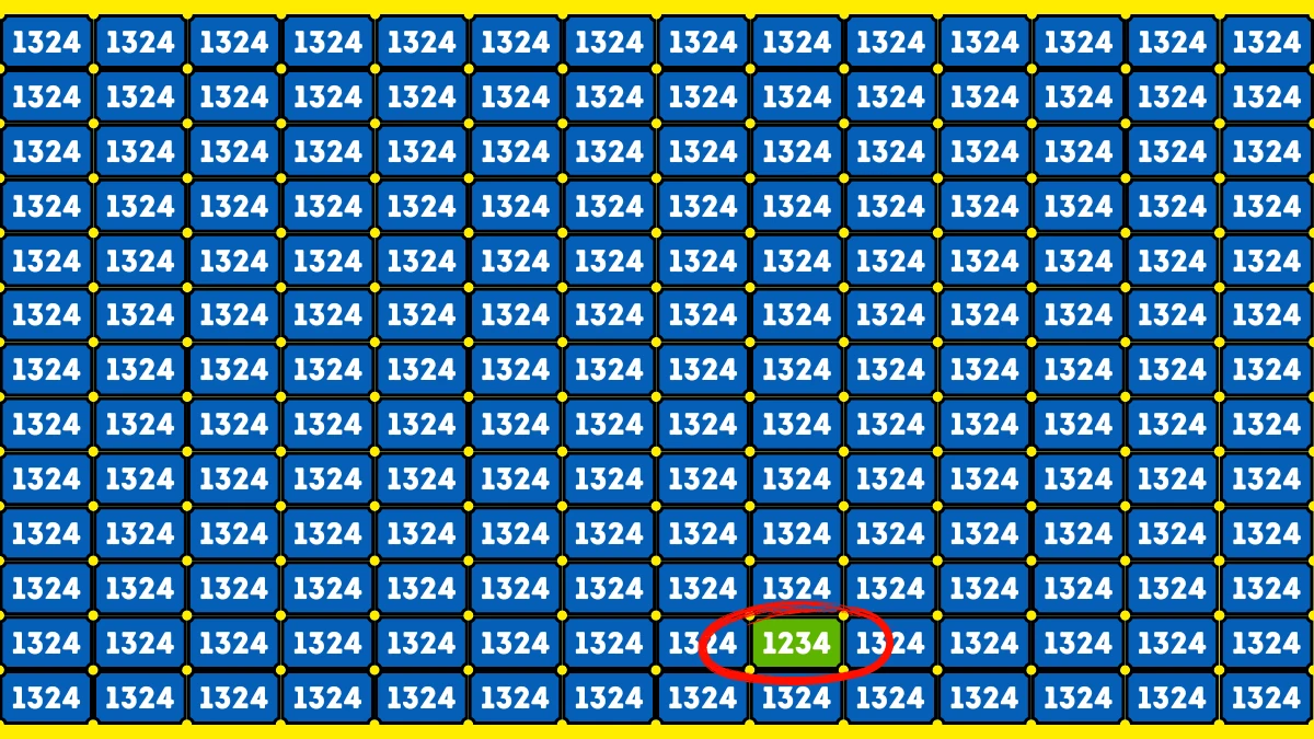 Optical Illusion Puzzle IQ Test: Within 9 Seconds Spot The Number 1234 among 1324