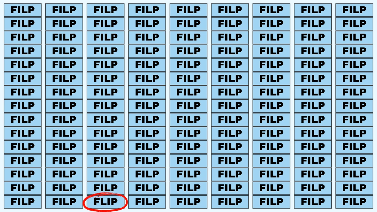 Optical Illusion Visual Test: Within 6 Seconds Spot The Word FLIP among FILPs