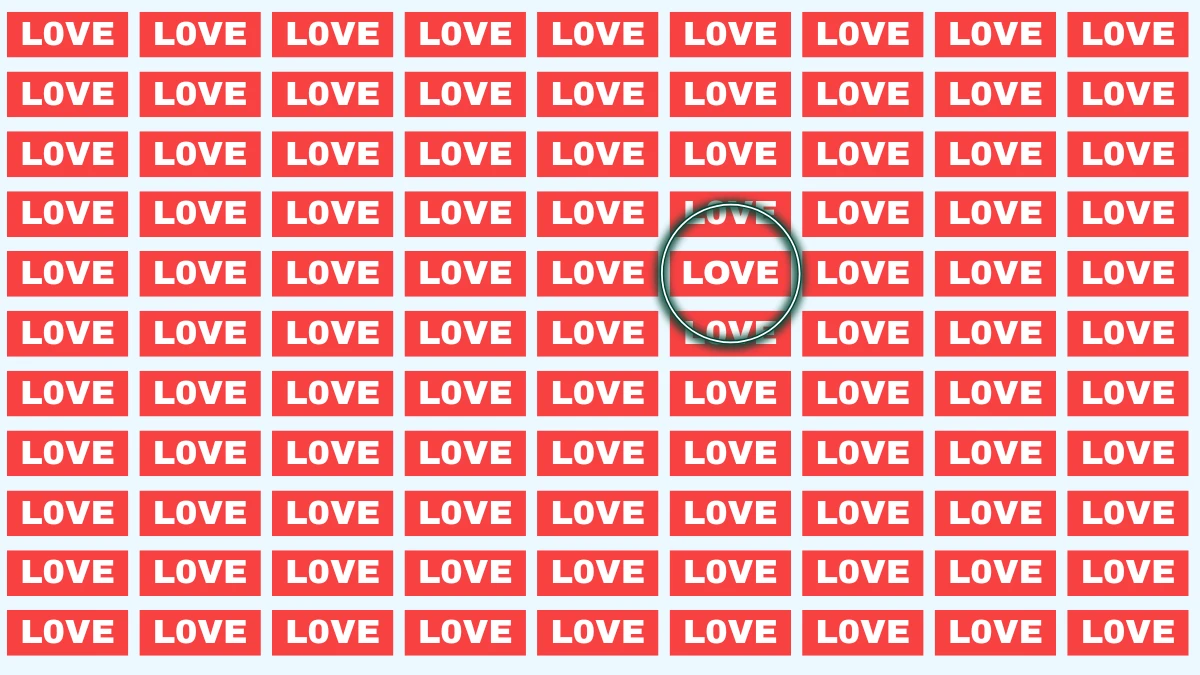 Optical Illusion Visual Test: Within 7 Seconds Spot The Word LOVE among L0VEs
