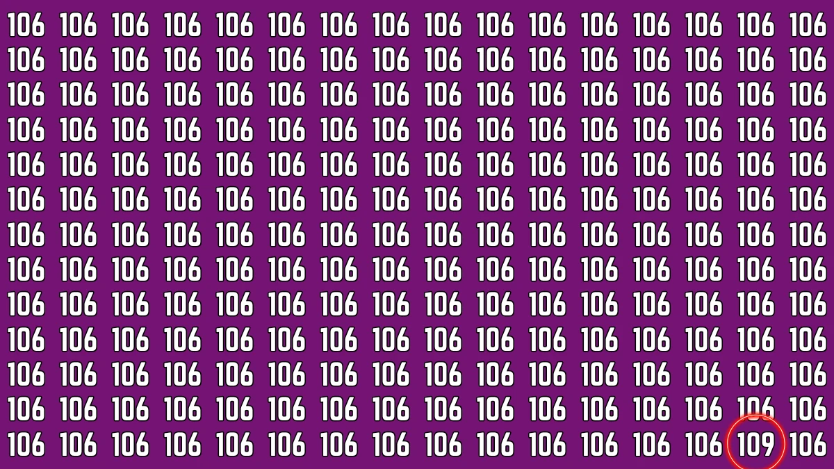 Optical Illusion: Within 5 Seconds If You Can Spot 109, Your Brain Works Differently!