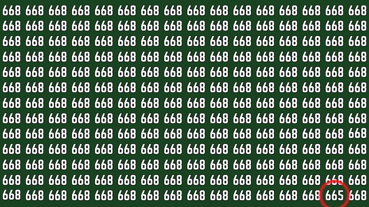 Optical Illusion: Within 5 Seconds If You Can Spot 665, Your Brain Works Differently!