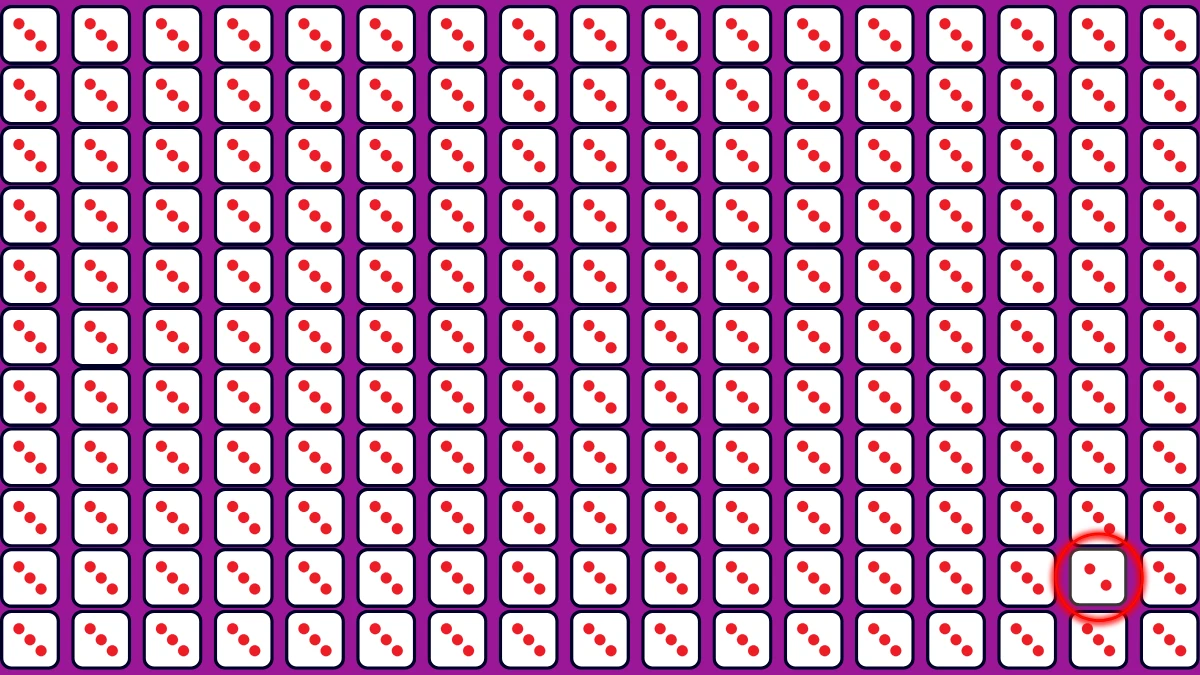 Optical Illusion: Within 5 Seconds Spot The 2 Dice among 3 Dice