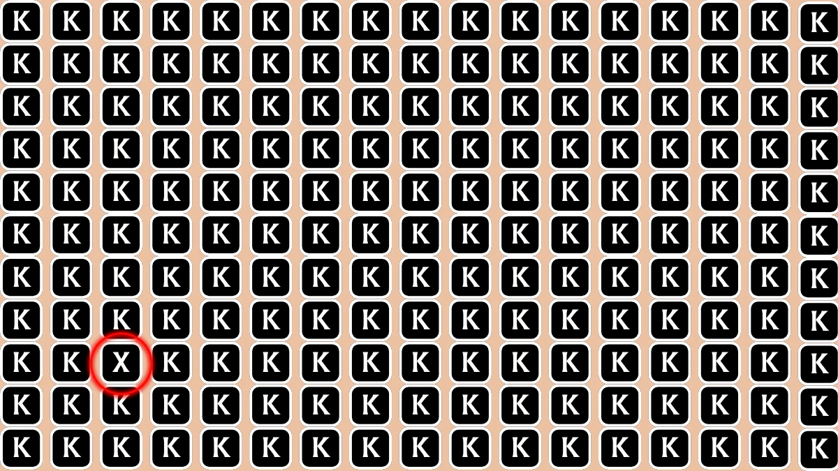 Optical Illusion: Within 5 Seconds Spot The Letter X among K