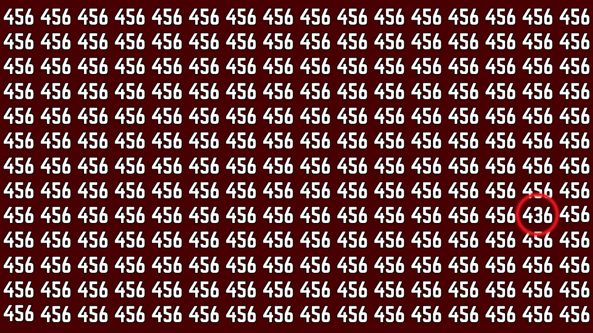 Optical Illusion: Within 6 Seconds If You Can Spot 436, Your Brain Works Differently!