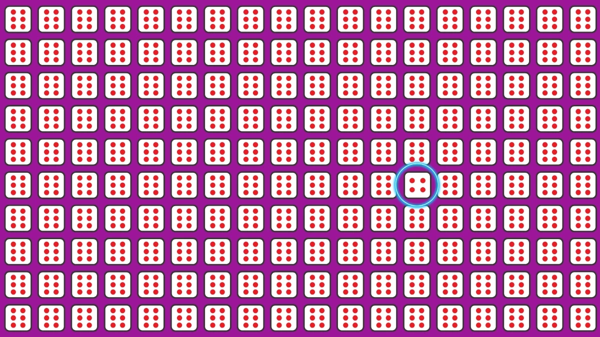 Optical Illusion: Within 6 Seconds Spot The 4 Dice among 6 Dice