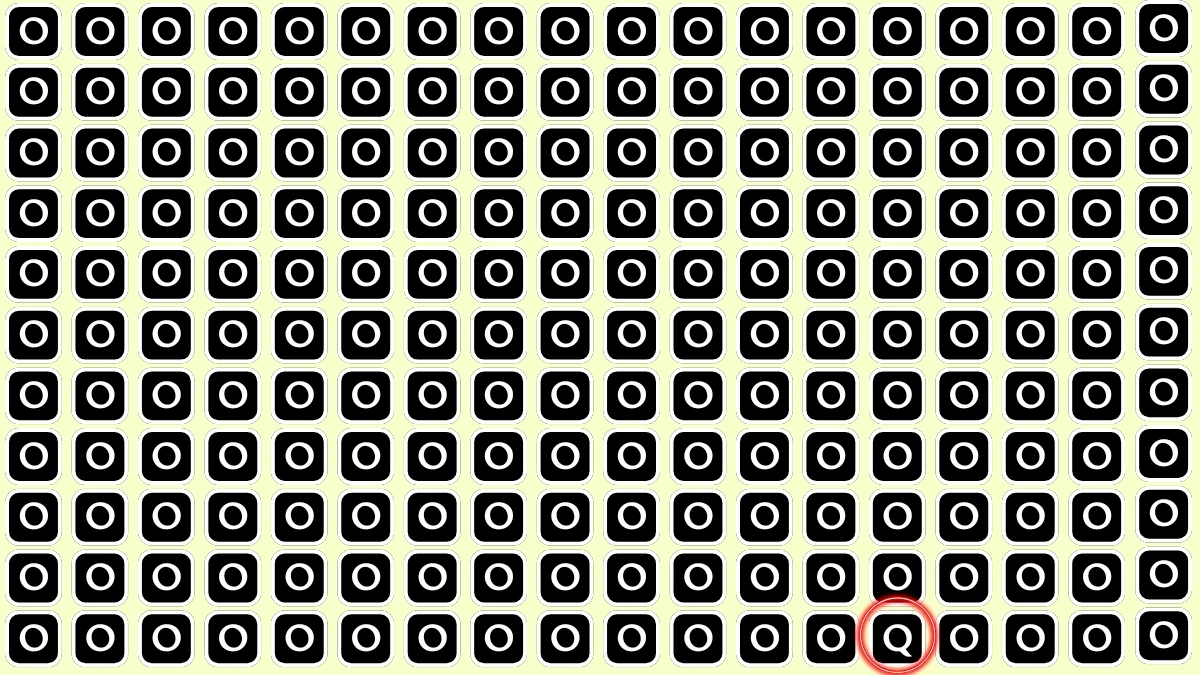 Optical Illusion: Within 6 Seconds Spot The Letter Q among O
