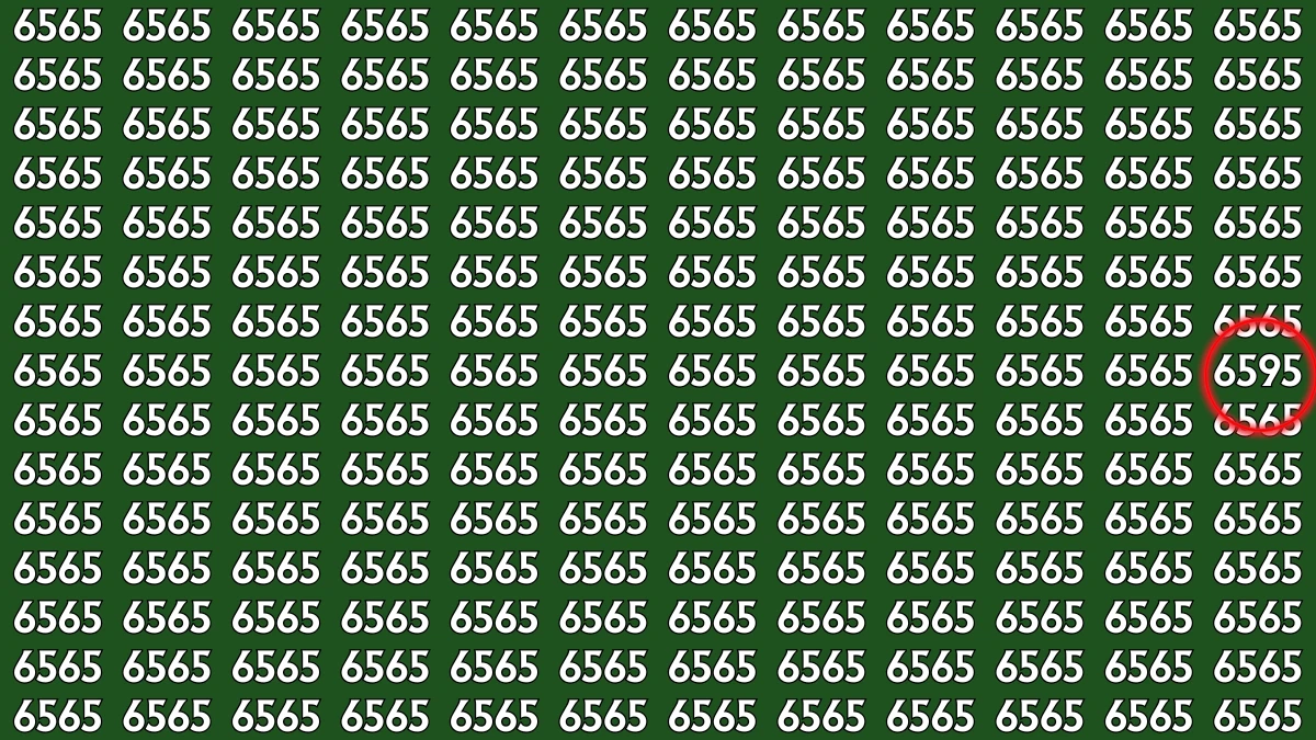 Optical Illusion: Within 9 Seconds Spot The Number 6595 among 6565