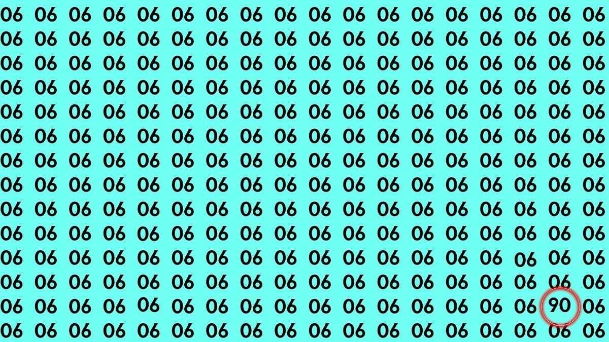 Optical Illusion: Within 9 Seconds Spot The Number 90 among Inverted 90s