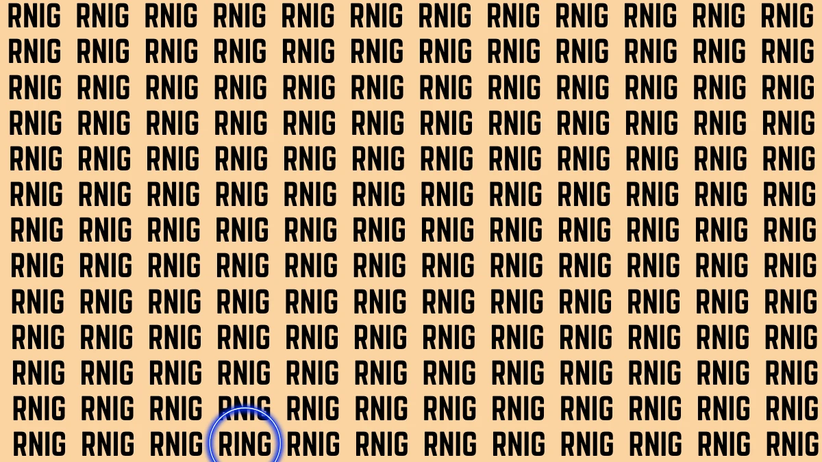 Optical Illusion Visual Test: Within 5 Seconds Spot The Word RING among RNIGs