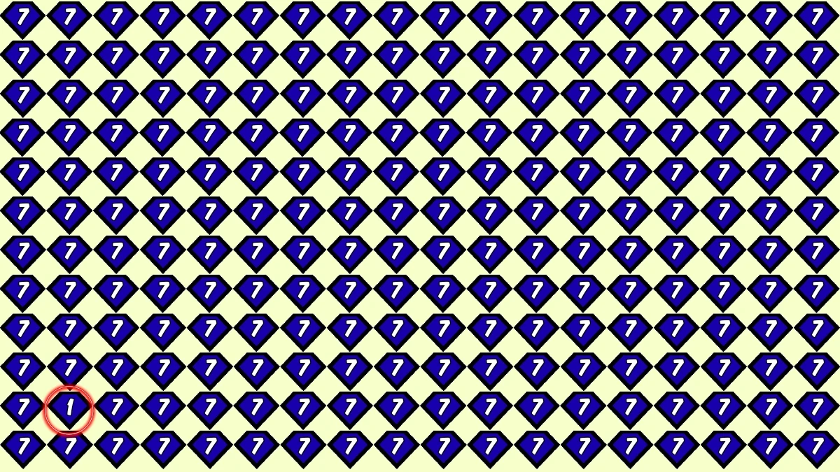 Optical Illusion IQ Test: Are You A Genius? Within 7 Seconds Spot The Number 1 among 7