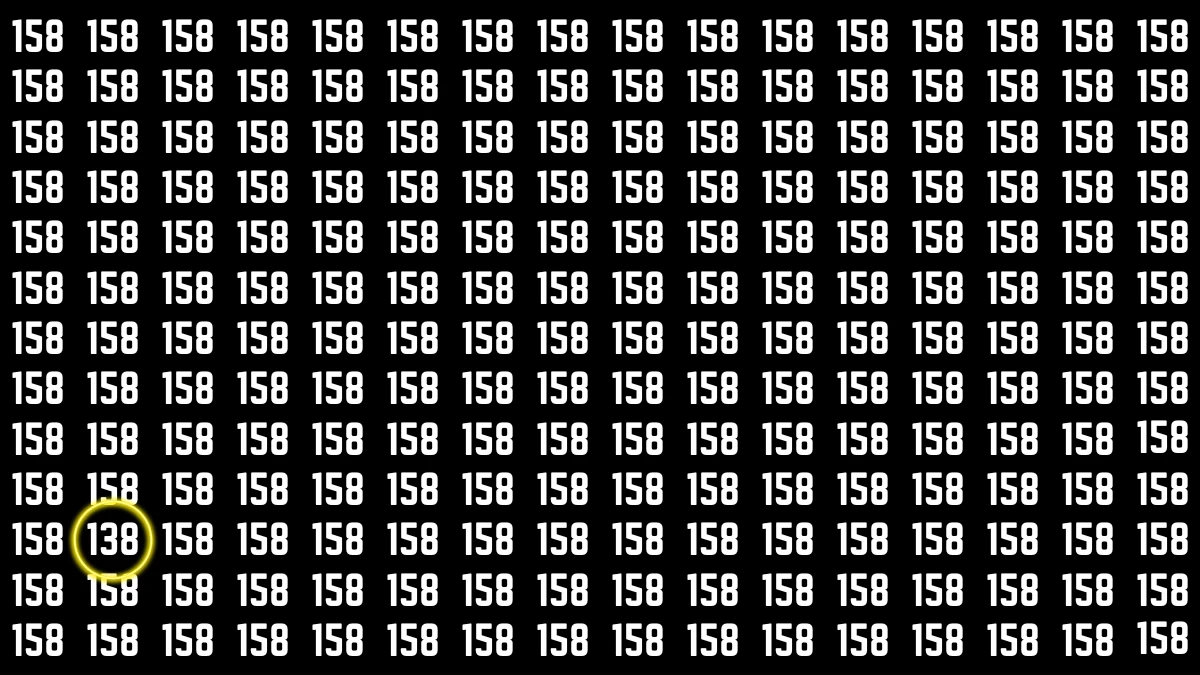 Optical Illusion 8 Seconds Challenge: Only People with Eagle Eyes Can spot the Number 138s