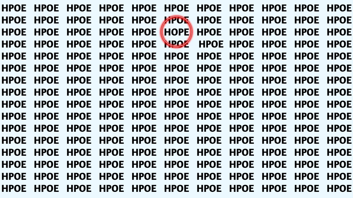 Optical Illusion Visual Test: Within 6 Seconds Spot The Word HOPE among HPOEs