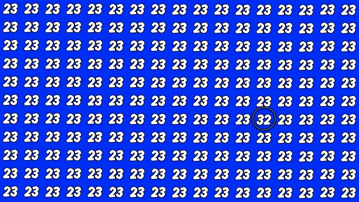Observation Find it Out: Within 6 Seconds Spot The Number 32 among 23