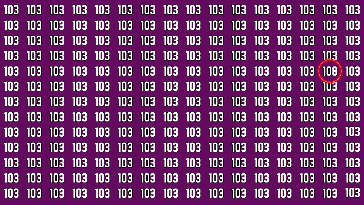 Optical Illusion 7 Seconds Challenge: Only People with Eagle Eyes Can spot the Number 108