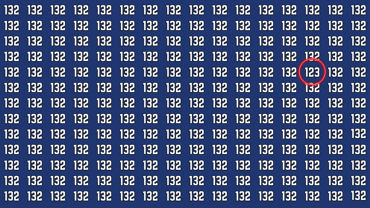 Optical Illusion 7 Seconds Challenge: Only People with Eagle Eyes Can spot the Number 123
