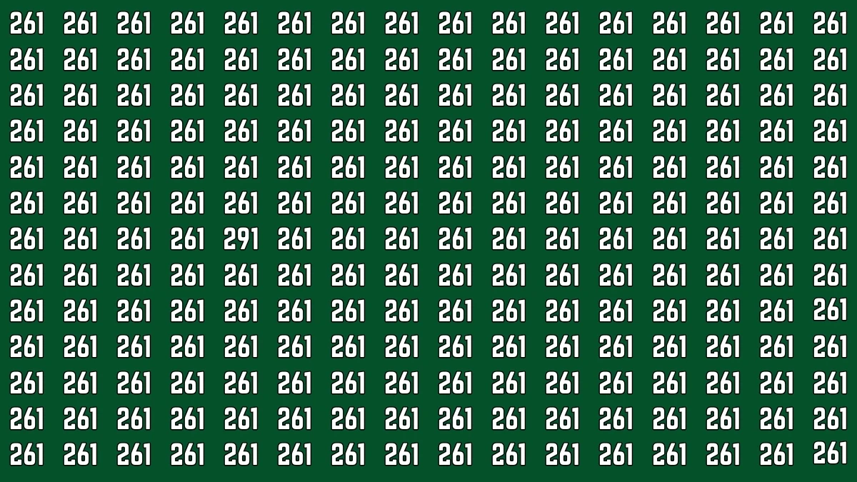 Optical Illusion 7 Seconds Challenge: Only People with Eagle Eyes Can spot the Number 291