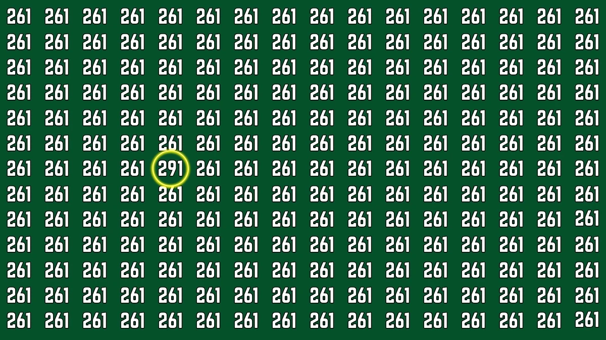 Optical Illusion 7 Seconds Challenge: Only People with Eagle Eyes Can spot the Number 291
