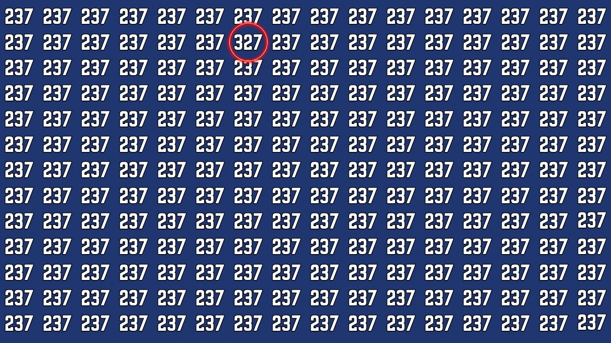 Optical Illusion 7 Seconds Challenge: Only People with Eagle Eyes Can spot the Number 327