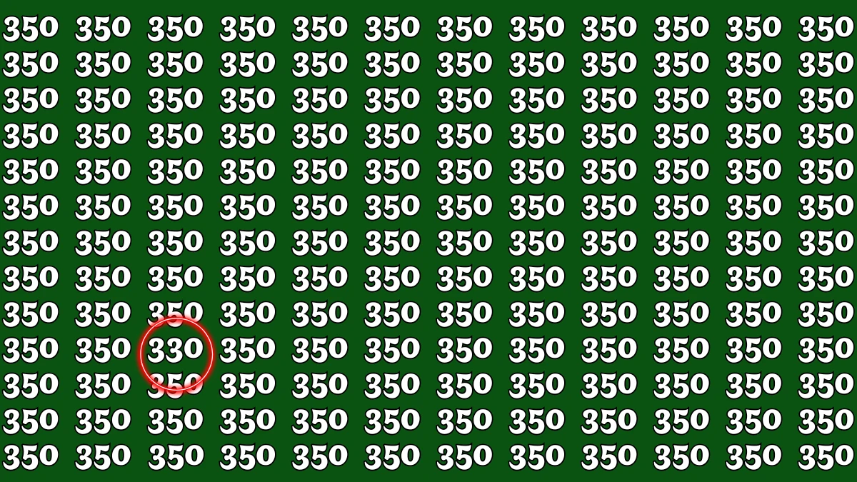 Optical Illusion 7 Seconds Challenge: Only People with Eagle Eyes Can spot the Number 330