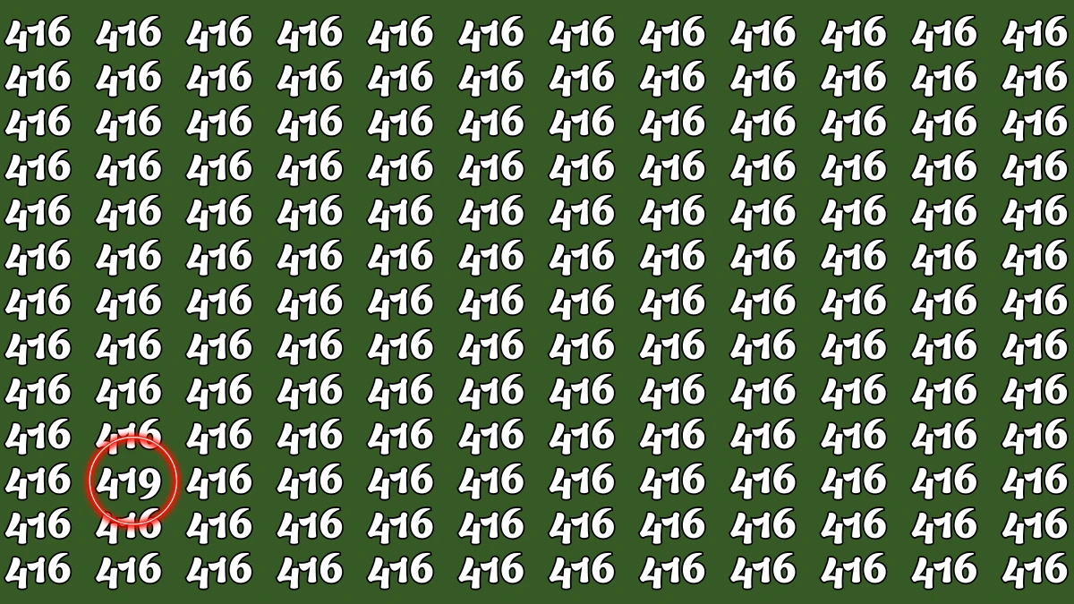 Optical Illusion 7 Seconds Challenge: Only People with Eagle Eyes Can spot the Number 419