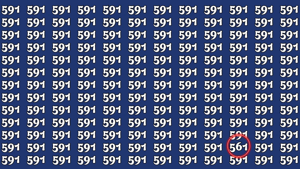 Optical Illusion 7 Seconds Challenge: Only People with Eagle Eyes Can spot the Number 561