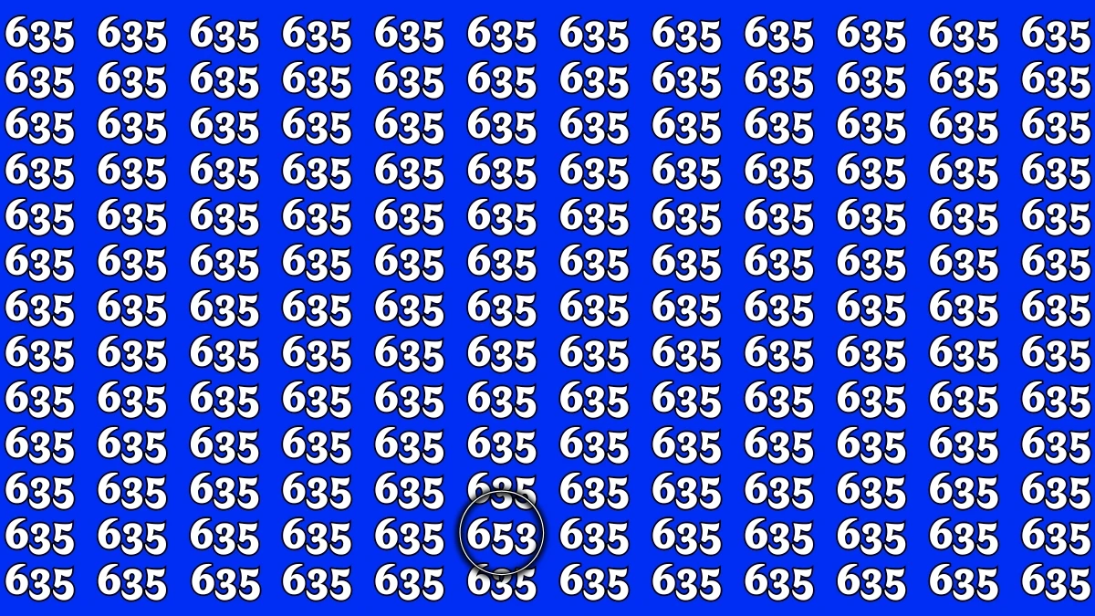 Optical Illusion 7 Seconds Challenge: Only People with Eagle Eyes Can spot the Number 653
