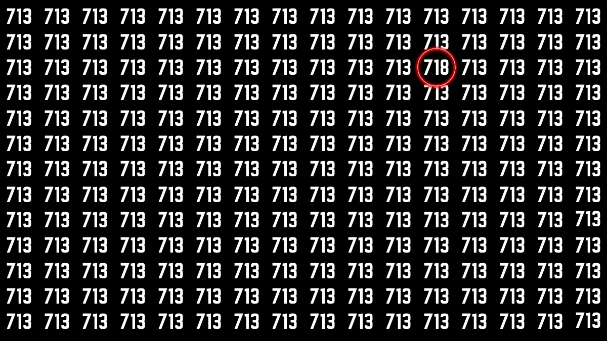 Optical Illusion 7 Seconds Challenge: Only People with Eagle Eyes Can spot the Number 718