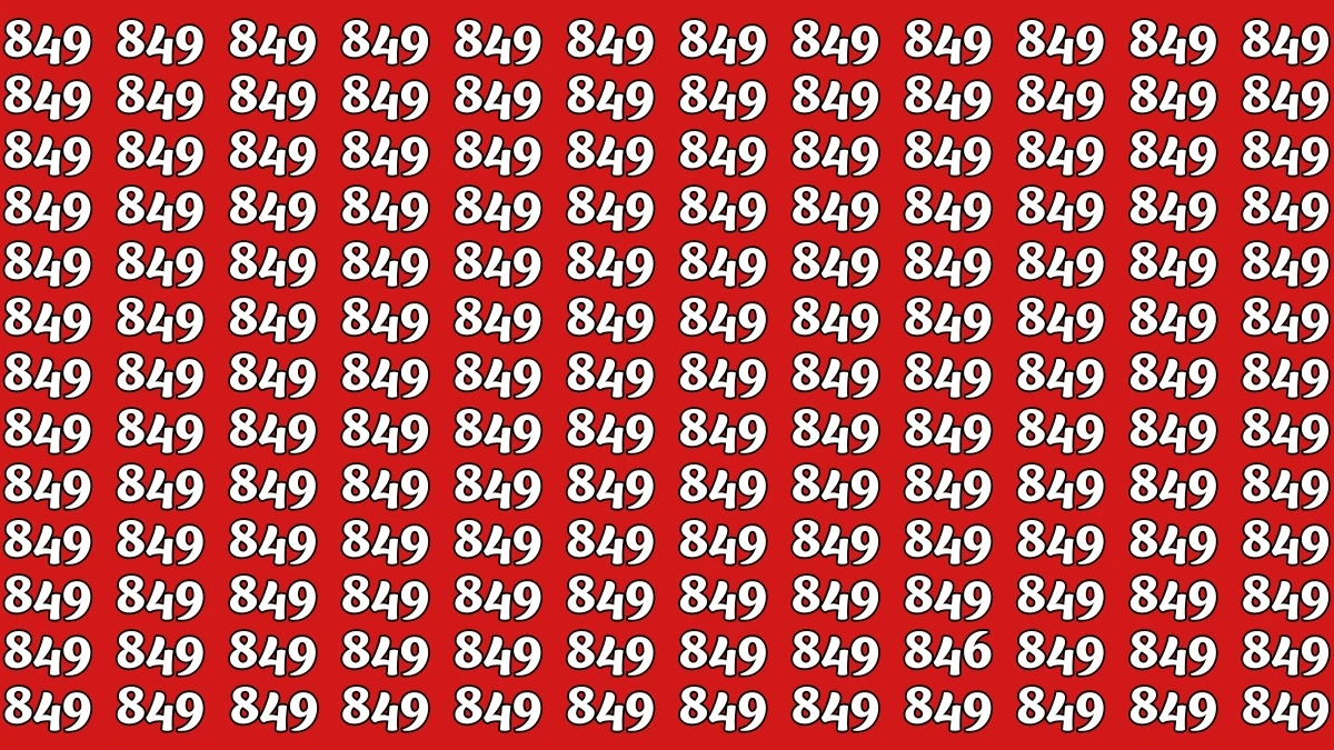 Optical Illusion 7 Seconds Challenge: Only People with Eagle Eyes Can spot the Number 846